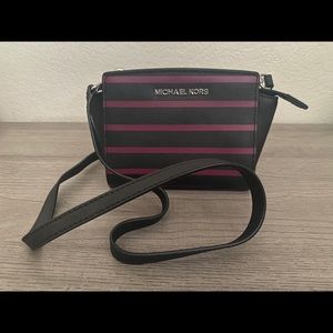 Michael Kors Selma Stripe Mini Crossbody Bag
